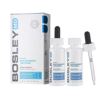 Bosley Усилитель роста волос для мужчин, 2х60 мл (Bosley, Восстановление роста волос)