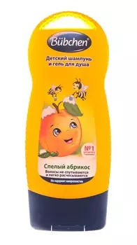 Bubchen Детский шампунь и гель для душа "Спелый абрикос", 230 мл (Bubchen, Для волос)