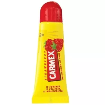 Carmex Бальзам для губ с ароматом клубники с защитой SPF15, туба 10 г (Carmex, )