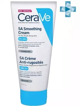 CeraVe SA Смягчающий крем с церамидами и мочевиной для сухой, огрубевшей и неровной кожи, 177 мл (CeraVe, Увлажнение кожи)