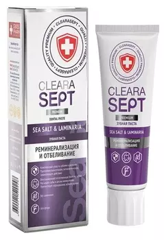 Clearasept Зубная паста, Sea Salt &amp; Laminaria «Реминерализация и отбеливание», 75 мл (Clearasept, Дентальная косметика)