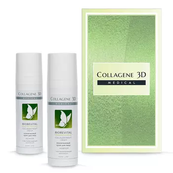 Collagene 3D Подарочный набор "Ритуал красоты" (Крем для лица дневной BioRevital, 30 мл + Крем ночной для лица Biorevital, 30 мл) (Collagene 3D, Подарочные наборы)