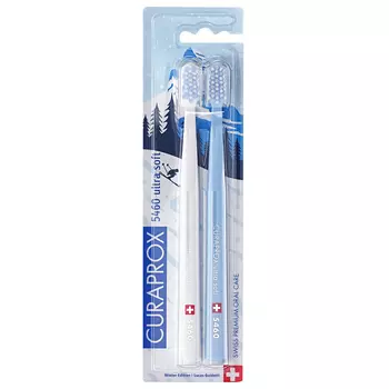 Curaprox Набор зубных щеток Winter 1 2021 "Ultrasoft", диаметр 0,10 мм, 2 шт. (Curaprox, Мануальные зубные щетки)
