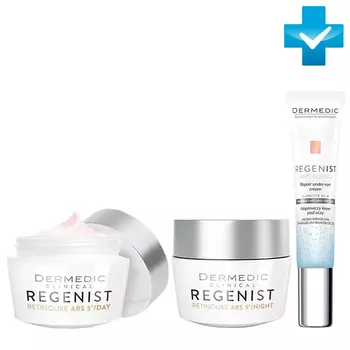 Dermedic Набор "Восстановление кожи": дневной крем, 50 г + ночной крем, 50 г + крем для глаз, 15 г (Dermedic, Regenist)