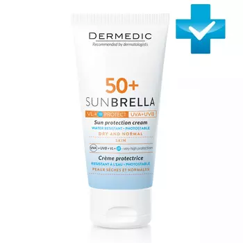 Dermedic Солнцезащитный крем для сухой и нормальной кожи SPF 50+, 50 г (Dermedic, Sunbrella)