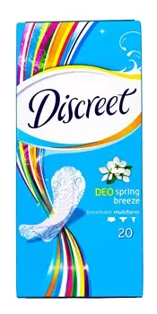 Discreet Прокладки мультиформ дышащие, 20 шт (Discreet, Deo Весенний бриз)