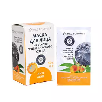 Дом природы Маска для лица "Анти-акне" на основе грязи Сакского озера, 30г*10шт (Дом природы, )