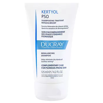 Ducray P.S.O. Шампунь, уменьшающий шелушение кожи головы P.S.O., 125 мл (Ducray, Kertiol)