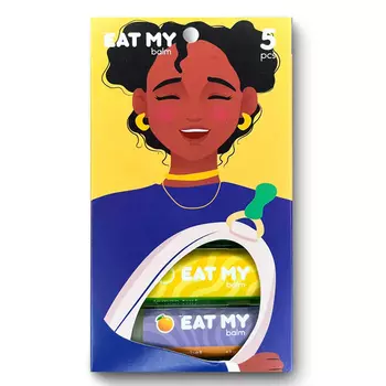 Eat My Набор бальзамов для губ "Счастливые моменты", 5 шт (Eat My, Для губ)