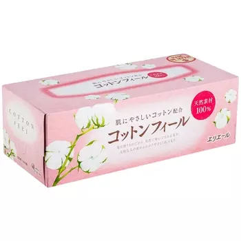 Elleair Салфетки бумажные Cotton Feel, 160 шт (Elleair, )