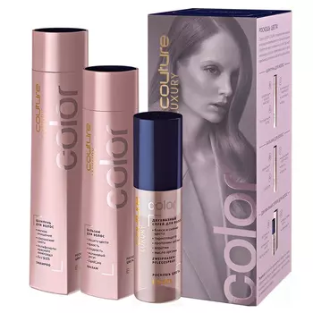 Estel Professional Подарочный набор для окрашенных волос "Роскошь цвета" Color (Шампунь, 300 мл + Бальзам, 250 мл + Двухфазный спрей, 100 мл) (Estel Professional, Haute Couture)