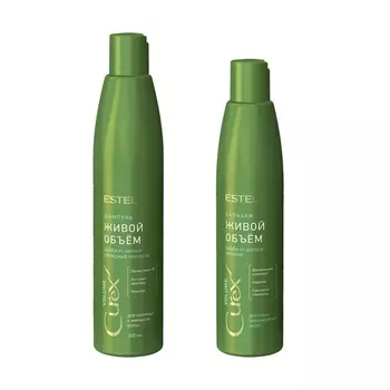 Estel Professional Набор "Живой объём" для склонных к жирности волос (шампунь, 300 мл + бальзам, 250 мл) (Estel Professional, Curex)