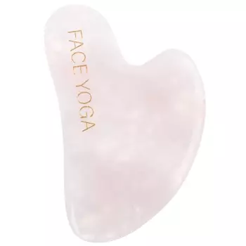 Face Yoga Скребок Гуаша для лица из розового кварца, 1 шт. (Face Yoga, )