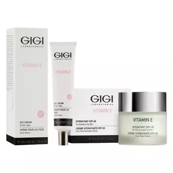 GiGi Набор для базового ухода (крем 50 мл + крем для век 50 мл) (GiGi, Vitamin E)