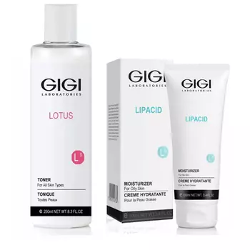 GiGi Набор для увлажнения кожи (крем 100 мл + тоник 250 мл) (GiGi, Lotus Beauty)