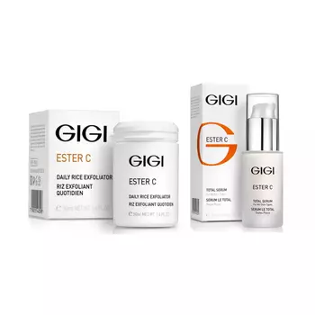 GiGi Набор "Сияние кожи": эксфолиант 50 мл + сыворотка 30 мл (GiGi, Ester C)