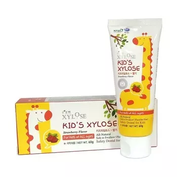 Hanil Зубная паста с экстрактом клубники для детей "Xylose Strawberry", 60 г (Hanil, Xylose Kids)
