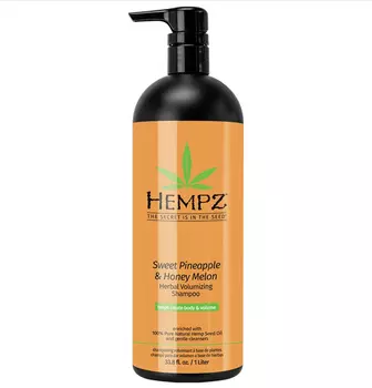Hempz Шампунь растительный для придания объёма Sweet Pineapple &amp; Honey Melon Volumizing Shampoo, 1000 мл (Hempz, Ананас и медовая дыня)