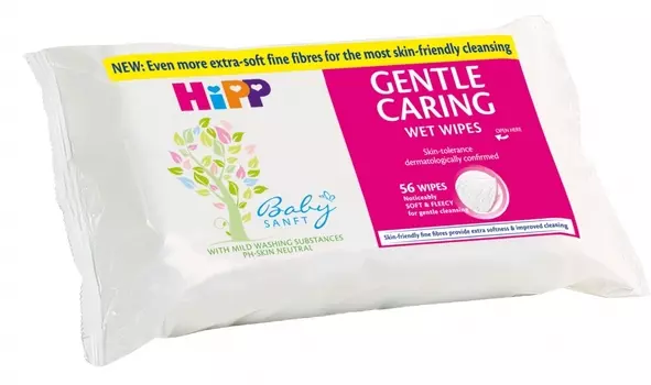 Hipp Детские влажные салфетки для нежного ухода Babysanft, 1 х 56 шт (Hipp, Уход за кожей)