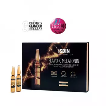 Isdin Сыворотка для лица ночная Flavo-C Melatonin, 10 шт*2 мл (Isdin, Isdinceutics)