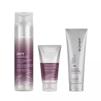 Joico Набор для защиты цвета волос: шампунь 300 мл + маска-бонд 150 мл + гель для укладки 250 мл (Joico, Защита от повреждений волос)