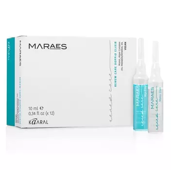 Kaaral Эмульсия «Восстанавливающий эликсир» для повреждённых и тусклых волос, 12 х 10 мл (Kaaral, Maraes)
