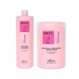 Kaaral Набор для объема тонких волос (шампунь, 1000 мл + кондиционер, 1000 мл), 1 шт (Kaaral, Purify)