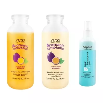 Kapous Professional Набор для волос (увлажняющая сыворотка, 200 мл + шампунь «Маракуйя», 350 мл + бальзам «Маракуйя», 350 мл) (Kapous Professional, Kapous Studio)