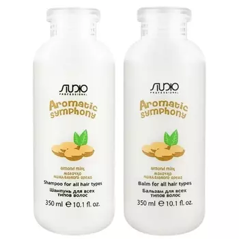 Kapous Professional Набор для всех типов волос «Молочко миндального ореха» (шампунь 350 мл + бальзам 350 мл) (Kapous Professional, Kapous Studio)