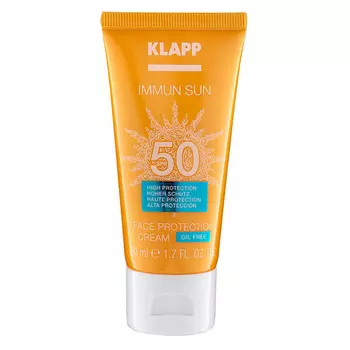 Klapp Солнцезащитный крем для лица Sun Face Protection Cream SPF50, 50 мл (Klapp, Immun)