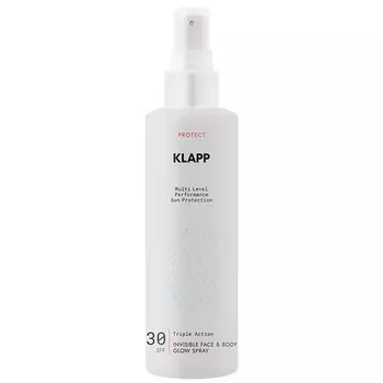 Klapp Спрей для загара с естественным блеском Invisible Face &amp; Body Glow Spray SPF 30, 200 мл (Klapp, Multi Level Performance)