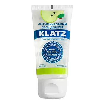 Klatz Антимикробный гель для рук с ароматом яблока, 50 мл (Klatz, Antimicrobial)