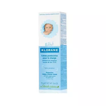Klorane Детский восстанавливающий крем для смены подгузников 3 в 1, 75 г (Klorane, Klorane Bebe)