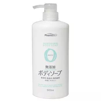 Kumano Cosmetics Жидкое мыло для тела без добавок для чувствительной кожи Pharmaact Additive Free Body Soap Zero, 600 мл (Kumano Cosmetics, Жидкое мыло для тела)