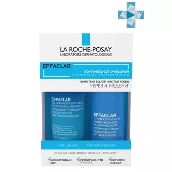 La Roche-Posay Набор (лосьон сужающий поры 200 мл + очищающий гель 200 мл) (La Roche-Posay, Effaclar) (La Roche-Posay, Effaclar)