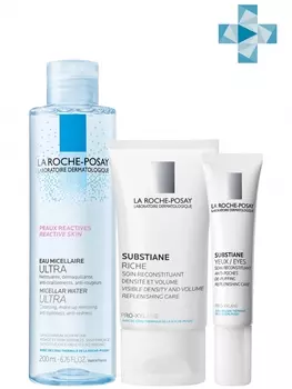 La Roche-Posay Набор Substiane (Крем для нормальной и сухой кожи, 40 мл + Восстанавливающее средство для контура глаз, 15 мл + Мицеллярная вода, 200 мл) (La Roche-Posay, Substiane [+])