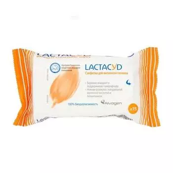 Lactacyd Салфетки влажные для интимной гигиены, 15 шт (Lactacyd, Базовый уход)