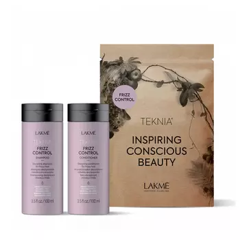 Lakme Дорожный набор дисциплинирующий: шампунь 100 мл, кондиционер 100мл (Lakme, Teknia)