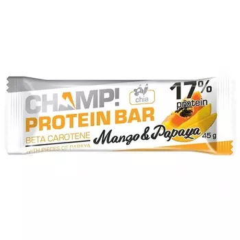 Леовит Батончик протеиновый "Манго-папайя", 45 г (Леовит, Champ)