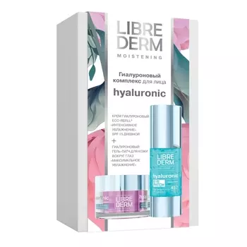 Librederm Гиалуроновый комплекс для лица: (крем SPF 15 50 мл + гель-патч для век 30 мл) (Librederm, Гиалуроновая коллекция)