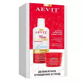 Librederm Набор "Деликатное очищение и уход" для всех типов кожи лица, 2 средства (Librederm, Аевит)