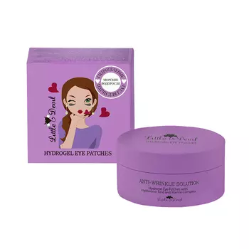 Little Devil Гидрогелевые патчи с гиалуроновой кислотой и морскими водорослями Hydrogel Eye Patches with Hyaluronic Acid &amp; Marine Complex, 60 шт. (Little Devil, Anti-Wrinkle Solution)