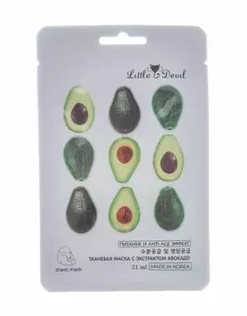 Little Devil Питательная маска с экстрактом авокадо, 21 г (Little Devil, Уход за лицом)