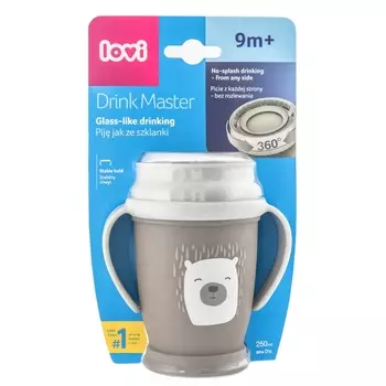 Lovi Мини-поильник "Buddy Bear" для мальчика 9 мес+, 250 мл (Lovi, Поильники)