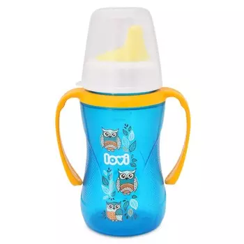 Lovi Поильник-непроливайка "Folky", бирюзовый, 250 мл (Lovi, Поильники)