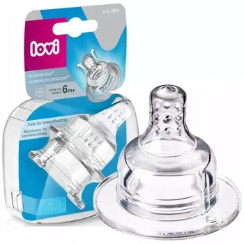 Lovi Соска динамическая для густых жидкостей от 6 мес, 2 шт. (Lovi, Соски)