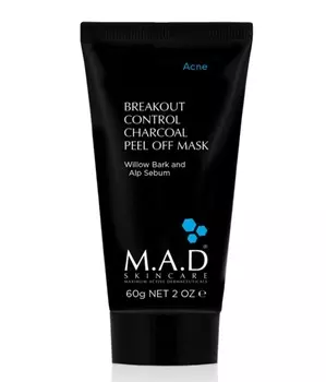 M.A.D. Отшелушивающая маска-пленка с углем, 60 мл (M.A.D., Acne)