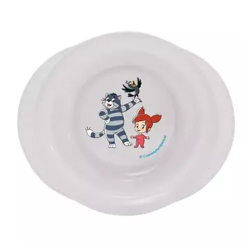 Мама Тама Тарелка пластиковая глубокая на присоске белая, 6 мес.+, 1 шт. (Мама Тама, )