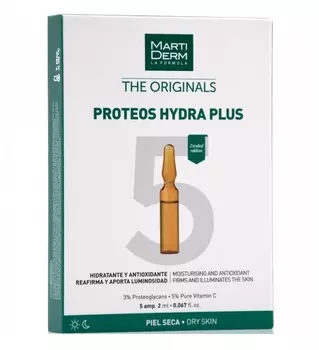 Martiderm Ампулы «Протеос гидра плюс» для сухой и обезвоженной кожи лица, 5 x 2 мл (Martiderm, Originals)