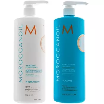 Moroccanoil Набор "Увлажнение и объем" (кондиционер 1000 мл + шампунь 1000 мл) (Moroccanoil, Hydration)
